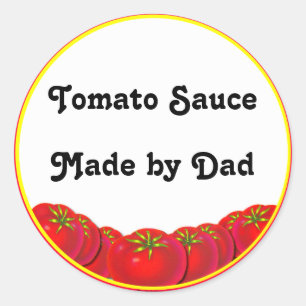 Tomato Sauce Personalizable Custom Canning Labels