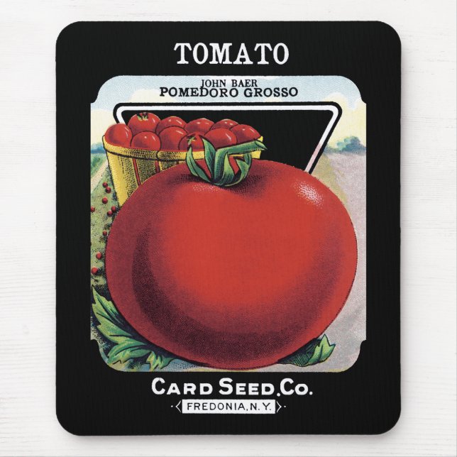 Tomato Seed Packet Label Mouse Mat (Front)