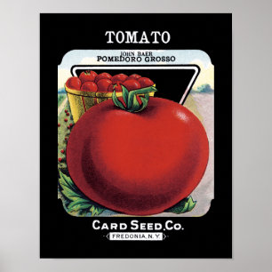 Tomato Seed Packet Label Poster
