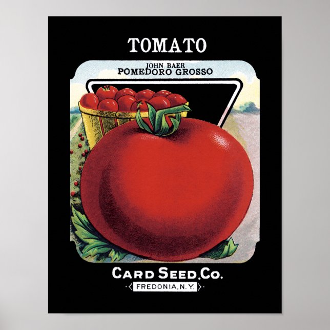 Tomato Seed Packet Label Poster (Front)