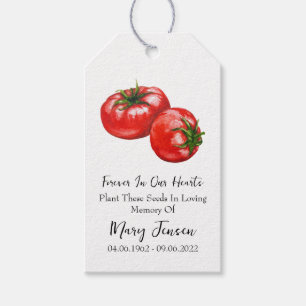 Tomato Seed Packet Memorial Funeral Gift Tags
