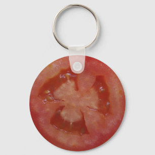 Tomato Slice Key Ring