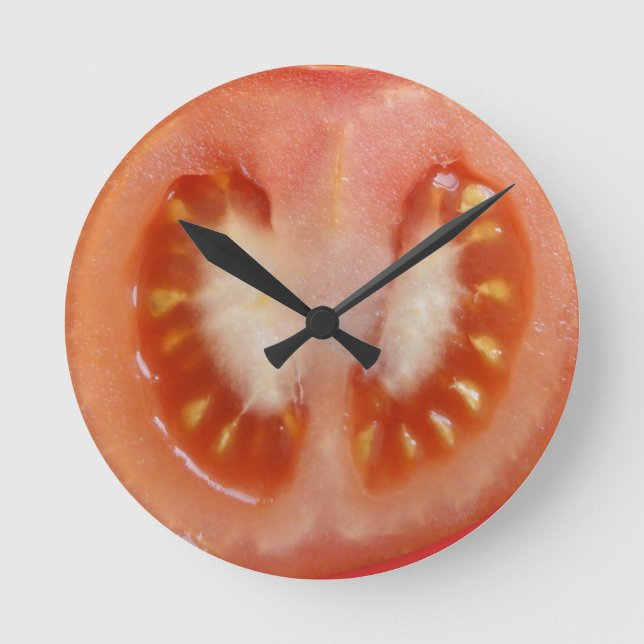 Tomato slice round clock (Front)