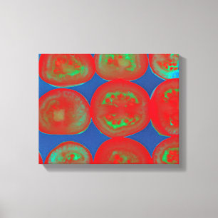 Tomato slices canvas print