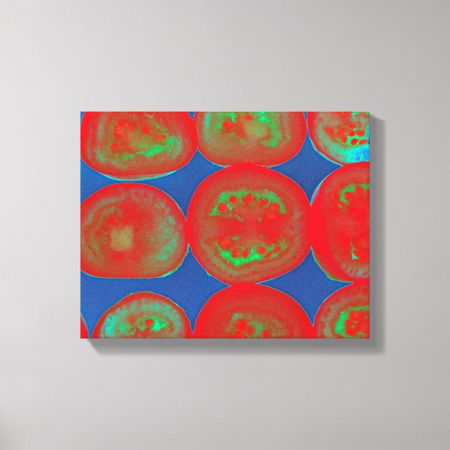 Tomato slices canvas print (Front)