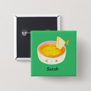 Tomato Soup And Grilled Cheese Sandwich 15 Cm Square Badge