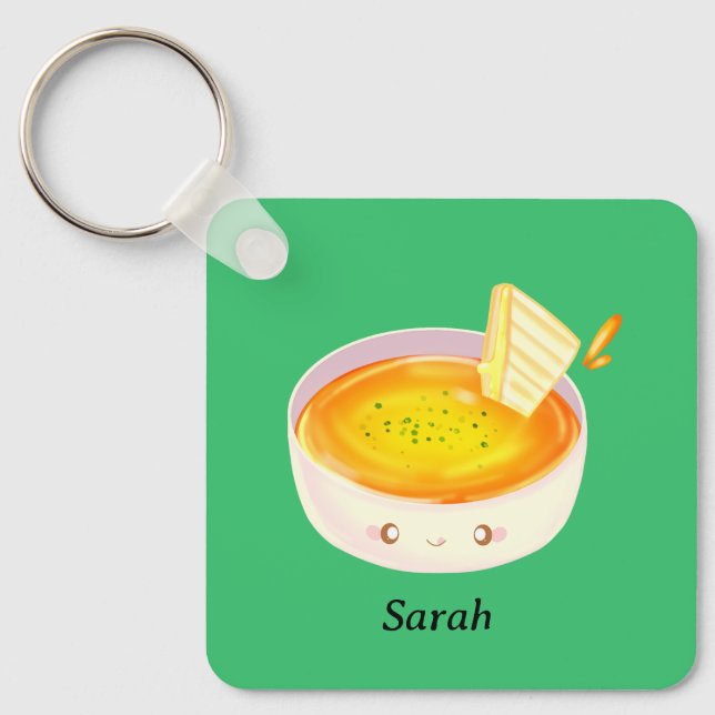 Tomato Soup And Grilled Cheese Sandwich Key Ring (Front)