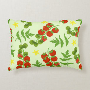 Tomato Tango: Vintage Vegetable Print Decorative Cushion