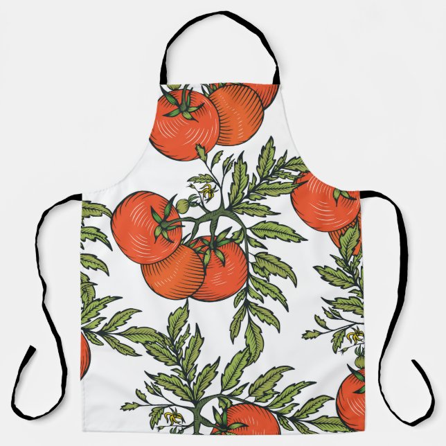 Tomato Vintage: Farm Market Illustration. Apron (Front)