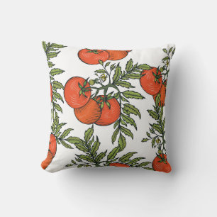 Tomato Vintage: Farm Market Illustration. Cushion