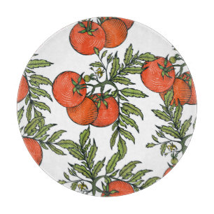 Tomato Vintage: Farm Market Illustration. Cutting Board