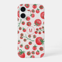 Tomato Watercolor Mediterranean Monogram Initial