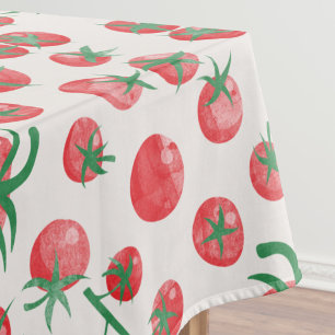 Tomato Watercolor Pattern Tablecloth