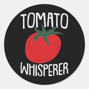 Tomato Whisperer Fathers Day Gardening Dad-dy Dada Classic Round Sticker