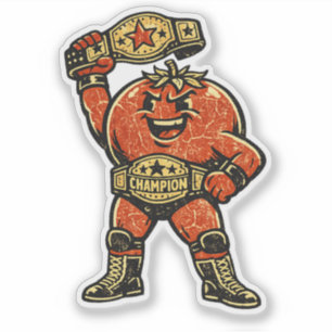 Tomato Wrestling Champion — Vintage Retro Fighter