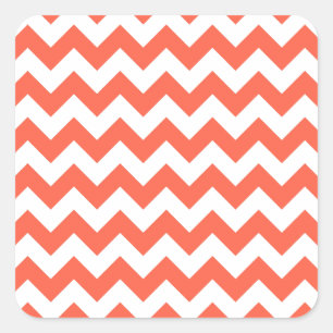 Tomato Zigzag Square Sticker