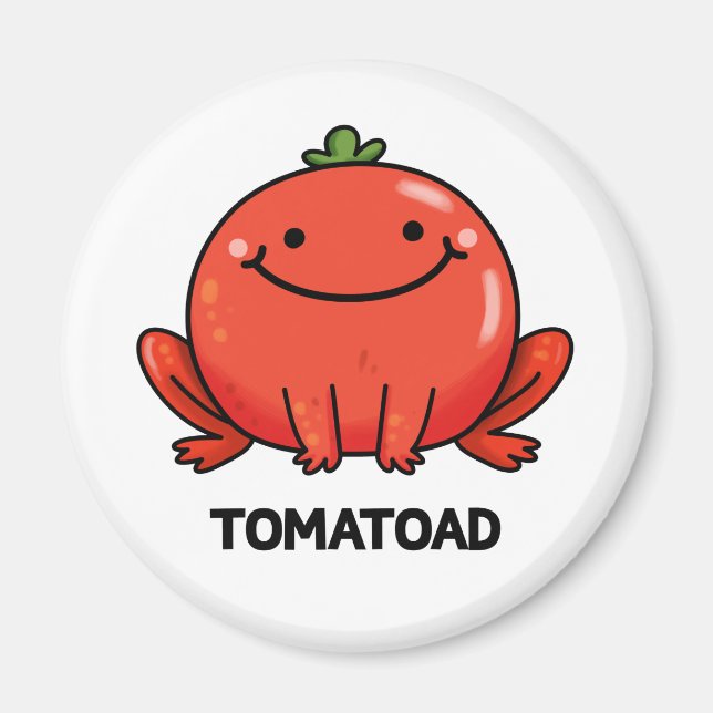Tomatoad Cute Tomato Toad Pun Magnet (Front)