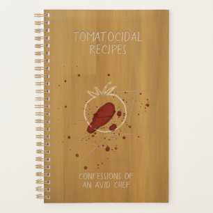 Tomatocide Chalk Outline Blood Spatter Crime Funny Planner