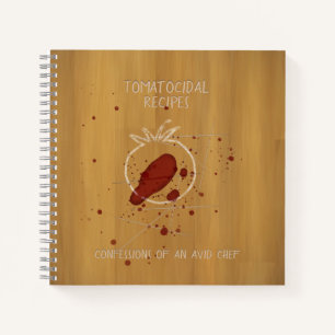 Tomatocide Chalk Outline Blood Spatter Crime Scene Notebook