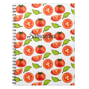 Tomatoes And Oregano Leafs Notebook