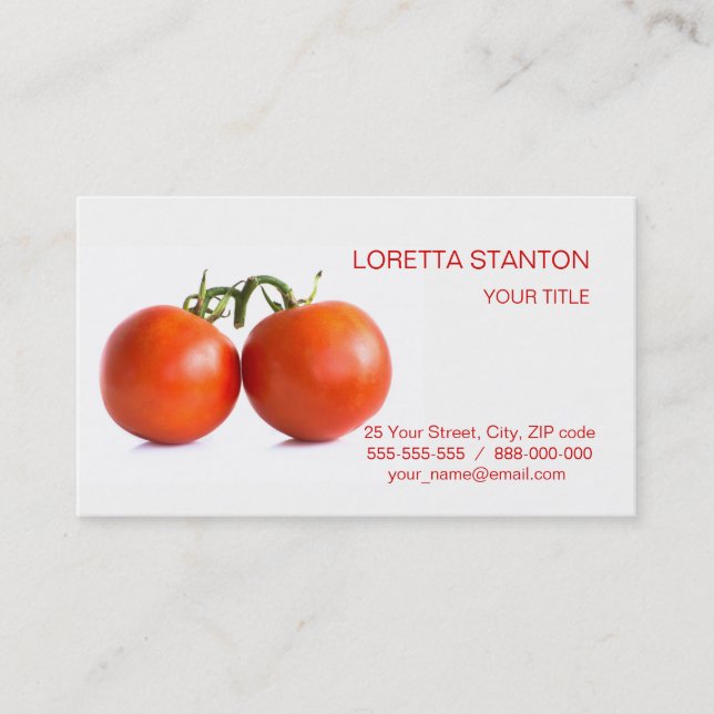 Tomatoes Business Card (Front)
