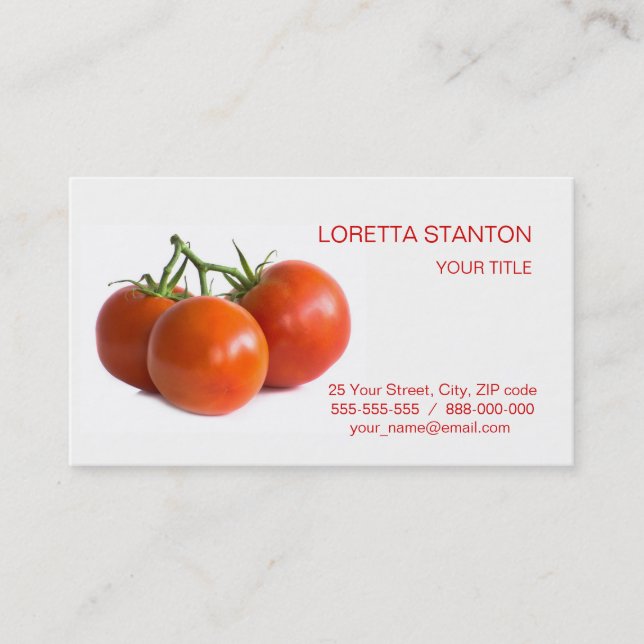 Tomatoes Business Card (Front)