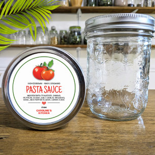 Tomatoes Canning Jar Personalised Label