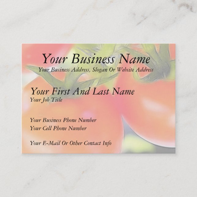 Tomatoes Close Up Business Card (Front)