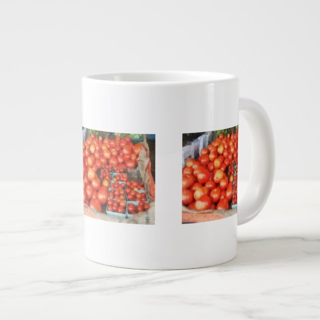 Tomatoes For Sale Large Coffee Mug (Front Right)