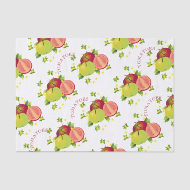 Tomatoes Fruit Vegetable Tissue Paper (Front)