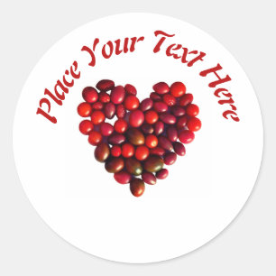Tomatoes Heart  Classic Round Sticker