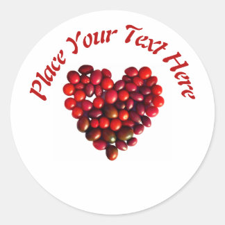 Tomatoes Heart  Classic Round Sticker