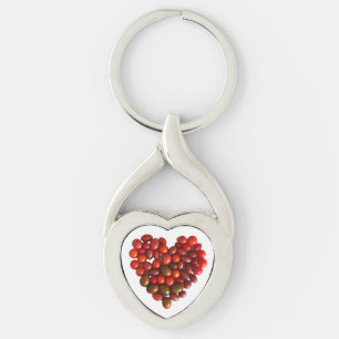 Tomatoes Heart Key Ring