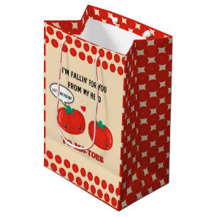 Tomatoes In Love Cute Romantic Valentine's Day Medium Gift Bag