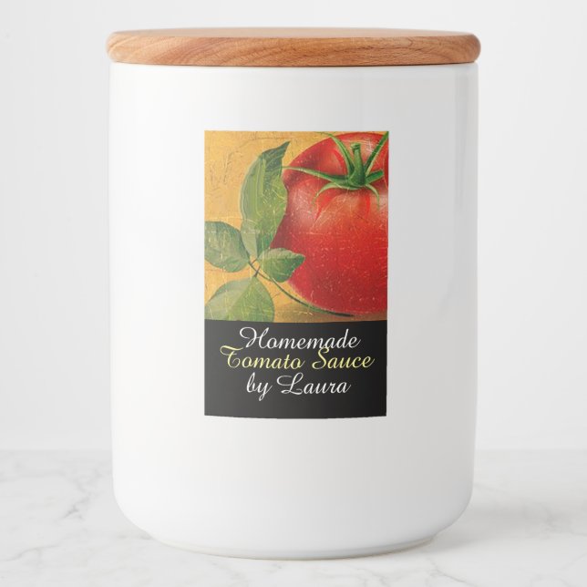 TOMATOES KITCHEN PRESERVES ,CANNINGS ,TOMATO SAUCE FOOD LABEL (Front)