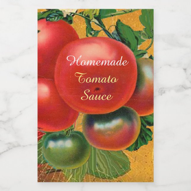 TOMATOES KITCHEN PRESERVES ,CANNINGS ,TOMATO SAUCE FOOD LABEL (Single Label)