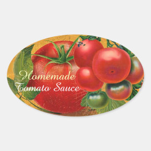 TOMATOES KITCHEN PRESERVES ,CANNINGS ,TOMATO SAUCE OVAL STICKER