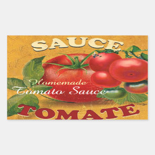 TOMATOES KITCHEN PRESERVES ,CANNINGS ,TOMATO SAUCE RECTANGULAR STICKER