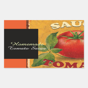 TOMATOES KITCHEN PRESERVES ,CANNINGS ,TOMATO SAUCE RECTANGULAR STICKER