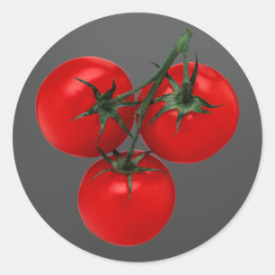 Tomatoes on a Vine Classic Round Sticker