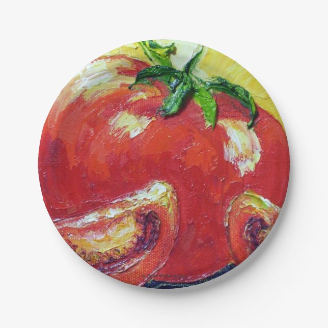 Tomatoes Paper Plates by Paris Wyatt Llanso (Front)