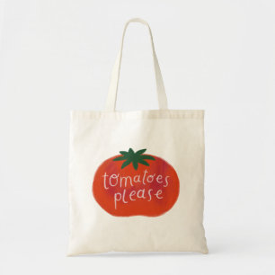 Tomatoes Please Hand Illustrated Farmer Market Bag