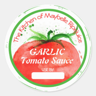 Tomatoes tomato sauce salsa home canning classic round sticker