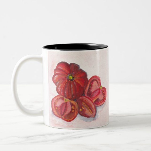 Tomatoes Two-Tone Coffee Mug (Left)