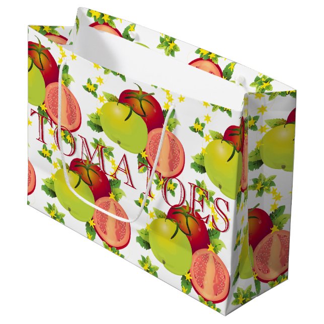 Tomatoes Vegetable Fruit Garden Large Gift Bag (Front Angled)