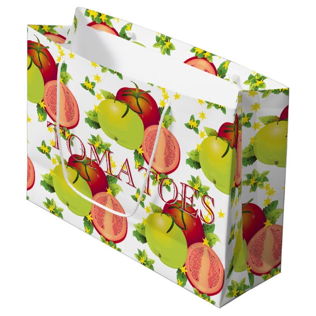 Tomatoes Vegetable Fruit Garden Large Gift Bag (Front Angled)