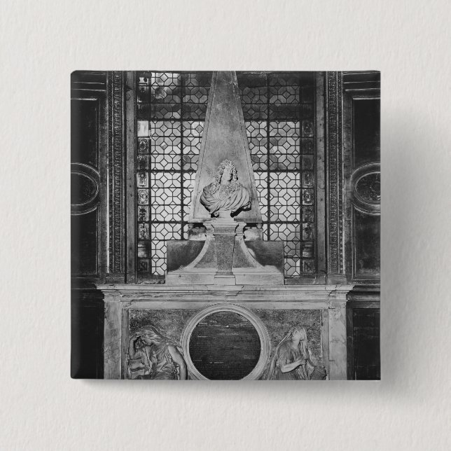 Tomb of Charles Le Brun and his wife 15 Cm Square Badge (Front)