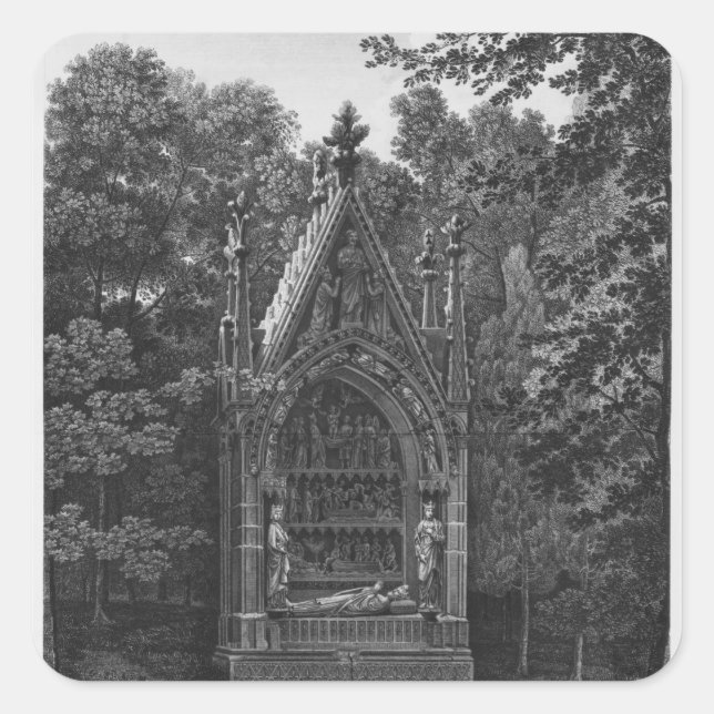 Tomb of King Dagobert, Musee Monuments Francais Square Sticker (Front)