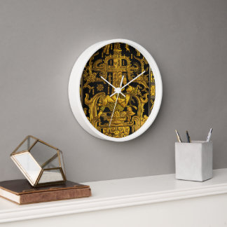 Tomb of Pakal - Gold Palenque Astronaut Clock