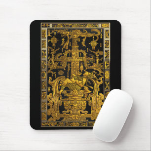 Tomb of Pakal - Gold Palenque Astronaut Mouse Mat
